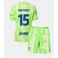 Barcelona Andreas Christensen #15 Replika babykläder Tredjeställ Barn 2024-25 Kortärmad (+ korta byxor)